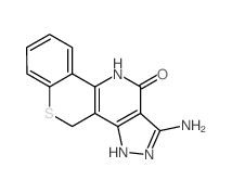 1-amino-4,10-dihydro-2(3)H-pyrazolo[3,4-d]thiochromeno[4,3-b]pyridin-11-one Structure