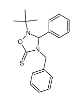 4-benzyl-2-tert-butyl-3-phenyl-[1,2,4]oxadiazolidine-5-thione Structure