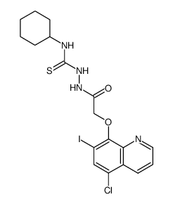 1-[(5-chloro-7-iodo-quinolin-8-yloxy)-acetyl]-4-cyclohexyl-thiosemicarbazide结构式