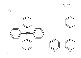 benzene,tetraphenylphosphanium,tin(4+),bromide,chloride Structure