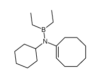 Diethyl[cyclohexyl(1-cyclooctenyl)amino]borane结构式