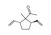(+)-(2R,5R)-1-acetyl-1-methyl-2,5-divinylcyclopentane Structure