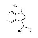 indole-3-carboxylic acid 4-chlorobutyl imido ester hydrochloride Structure