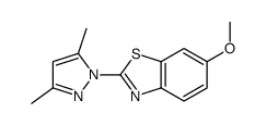 2-(3,5-dimethylpyrazol-1-yl)-6-methoxy-1,3-benzothiazole Structure