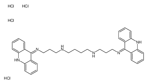 N,N'-bis[3-(acridin-9-ylamino)propyl]butane-1,4-diamine,tetrahydrochloride结构式