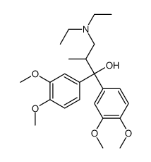 3-(diethylamino)-1,1-bis(3,4-dimethoxyphenyl)-2-methylpropan-1-ol结构式