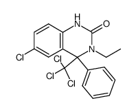 6-chloro-3,4-dihydro-3-ethyl-4-phenyl-4-trichloromethyl-2(1H)-quinazolinone结构式