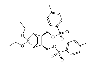 7,7-Diethoxy-cis-2,3-bis(tosyloxymethyl)bicyclo(2.2.1)hept-5-en结构式