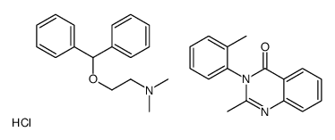 2-benzhydryloxy-N,N-dimethylethanamine,2-methyl-3-(2-methylphenyl)quinazolin-4-one,hydrochloride结构式