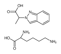 (2S)-2,6-diaminohexanoic acid,2-indazol-2-ylpropanoic acid结构式