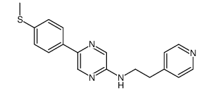 5-(4-methylsulfanylphenyl)-N-(2-pyridin-4-ylethyl)pyrazin-2-amine Structure