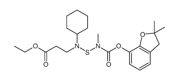 ethyl 3-[cyclohexyl-[(2,2-dimethyl-3H-benzofuran-7-yl)oxycarbonyl-meth yl-amino]sulfanyl-amino]propanoate Structure