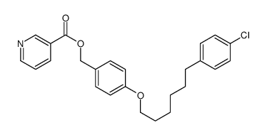 [4-[6-(4-chlorophenyl)hexoxy]phenyl]methyl pyridine-3-carboxylate结构式