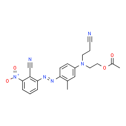 2-[[4-[(2-cyano-3-nitrophenyl)azo]-m-tolyl](2-cyanoethyl)amino]ethyl acetate Structure