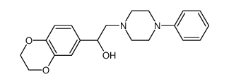 6-[2-(4-phenyl-1-piperazinyl)-1-hydroxyethyl]-1,4-benzodioxane结构式