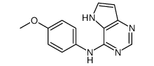 5H-Pyrrolo(3,2-d)pyrimidin-4-amine, N-(p-methoxyphenyl)- Structure