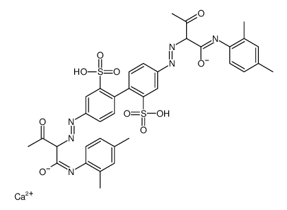 calcium 4,4'-bis[[1-[[(2,4-dimethylphenyl)amino]carbonyl]-2-oxopropyl]azo][1,1'-biphenyl]-2,2'-disulphonate结构式