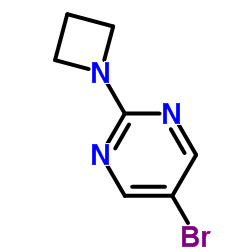 2-氮杂环丁烷基-5-溴嘧啶结构式