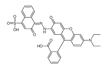2-[6-(diethylamino)-2-[(2-hydroxy-4-sulpho-1-naphthyl)azo]-3-oxo(3H)-xanthen-9-yl]benzoic acid structure