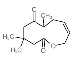 (3Z)-6,9,9-trimethyl-1-oxacycloundec-3-ene-7,11-dione结构式