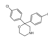 2-(4-chlorophenyl)-2-(4-iodophenyl)morpholine结构式