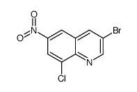 3-溴-8-氯-6-硝基喹啉结构式