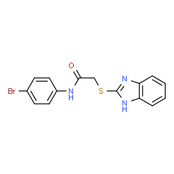 2-((1H-benzo[d]imidazol-2-yl)thio)-N-(4-bromophenyl)acetamide structure