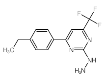 [4-(4-ETHYL-PHENYL)-6-TRIFLUOROMETHYL-PYRIMIDIN-2-YL]-HYDRAZINE Structure