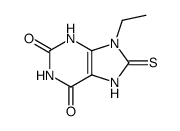 9-ethyl-8-thio-uric acid结构式