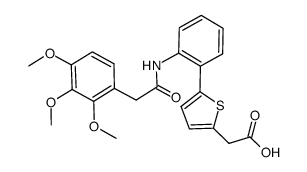 (5-{2-[2-(2,3,4-trimethoxy-phenyl)-acetylamino]-phenyl}-thiophen-2-yl)-acetic acid Structure