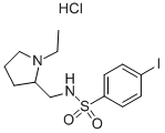 n-(1-ethyl-pyrrolidin-2-ylmethyl)-4-iodo-benzenesulfonamide hydrochloride Structure
