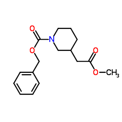 N-Cbz-3-哌啶乙酸甲酯结构式
