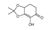 4-hydroxy-2,2-dimethyl-7,7a-dihydro-6H-1,3-benzodioxol-5-one结构式