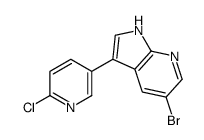 5-Bromo-3-(6-chloro-3-pyridinyl)-1H-pyrrolo[2,3-b]pyridine Structure