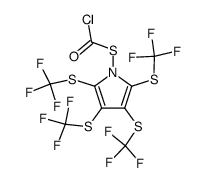 1-(Chlorcarbonylthio)-2,3,4,5-tetrakis(trifluormethylthio)pyrrol结构式