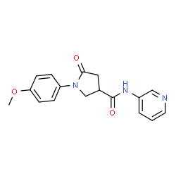 1-(4-methoxyphenyl)-5-oxo-N-(pyridin-3-yl)pyrrolidine-3-carboxamide structure