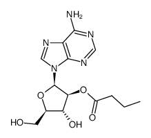 9-(2-O-butyryl-β-D-arabinofuranosyl)adenine Structure