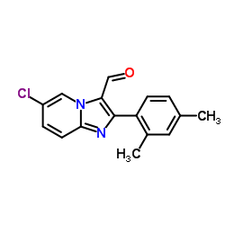 6-Chloro-2-(2,4-dimethylphenyl)imidazo[1,2-a]pyridine-3-carbaldehyde Structure