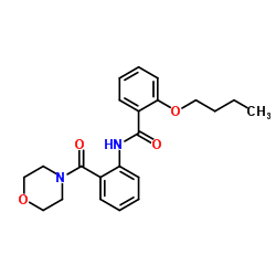 2-Butoxy-N-[2-(4-morpholinylcarbonyl)phenyl]benzamide结构式