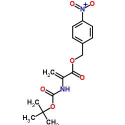 N-(tert-butoxycarbonyl)-dehydroalanine p-nitrobenzyl ester Structure