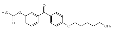 3-ACETOXY-4'-HEXYLOXYBENZOPHENONE结构式