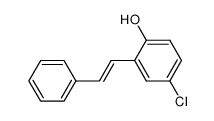 (E)-4-chloro-2-styrylphenol结构式