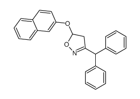 3-benzhydryl-5-naphthalen-2-yloxy-4,5-dihydro-1,2-oxazole Structure