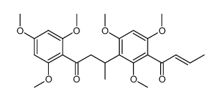 1-(2,4,6-trimethoxyphenyl)-3-<3-(2-trans-butenoyl)-2,4,6-trimethoxyphenyl>butan-1-one Structure