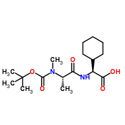 (S)-2-((S)-2-((叔丁氧基羰基)(甲基)氨基)丙酰胺基)-2-环己基乙酸图片