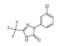 1-(3-chlorophenyl)-3-trifluoromethyl-1,2,4-triazole-5(4H)-one结构式