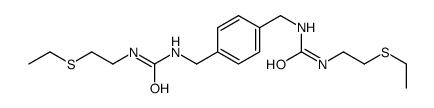 1-(2-ethylsulfanylethyl)-3-[[4-[(2-ethylsulfanylethylcarbamoylamino)methyl]phenyl]methyl]urea Structure