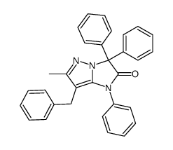 7-Benzyl-6-methyl-1,3,3-triphenyl-1H-imidazo[1,2-b]pyrazol-2-one Structure