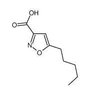 5-pentyl-1,2-oxazole-3-carboxylic acid Structure