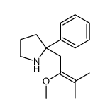 Pyrrolidine, 2-(2-methoxy-3-methyl-2-butenyl)-2-phenyl- Structure